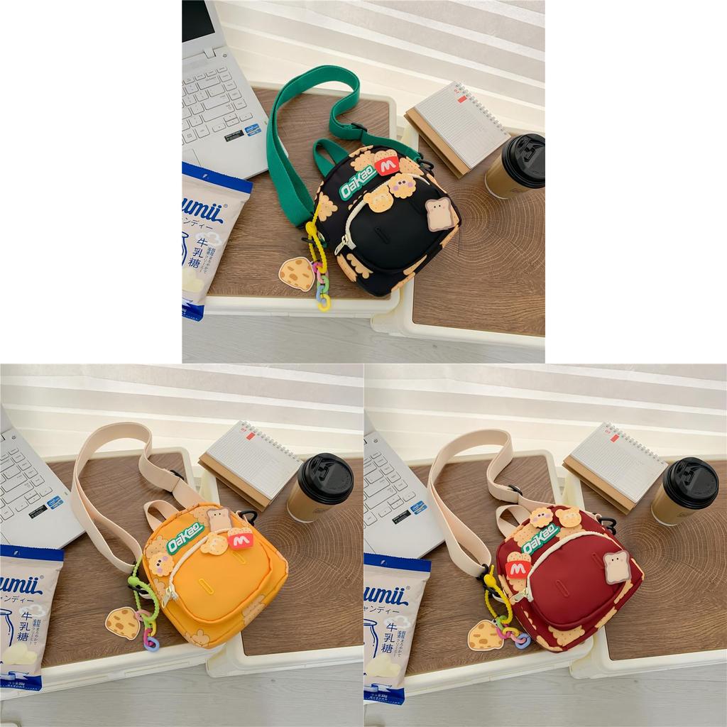 Soft Oxford Fabric Girls Handbag With Color Block Design For Casual Outings