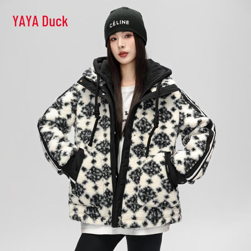 

Women s Faux Two-Piece Printed Duck Down Jacket S