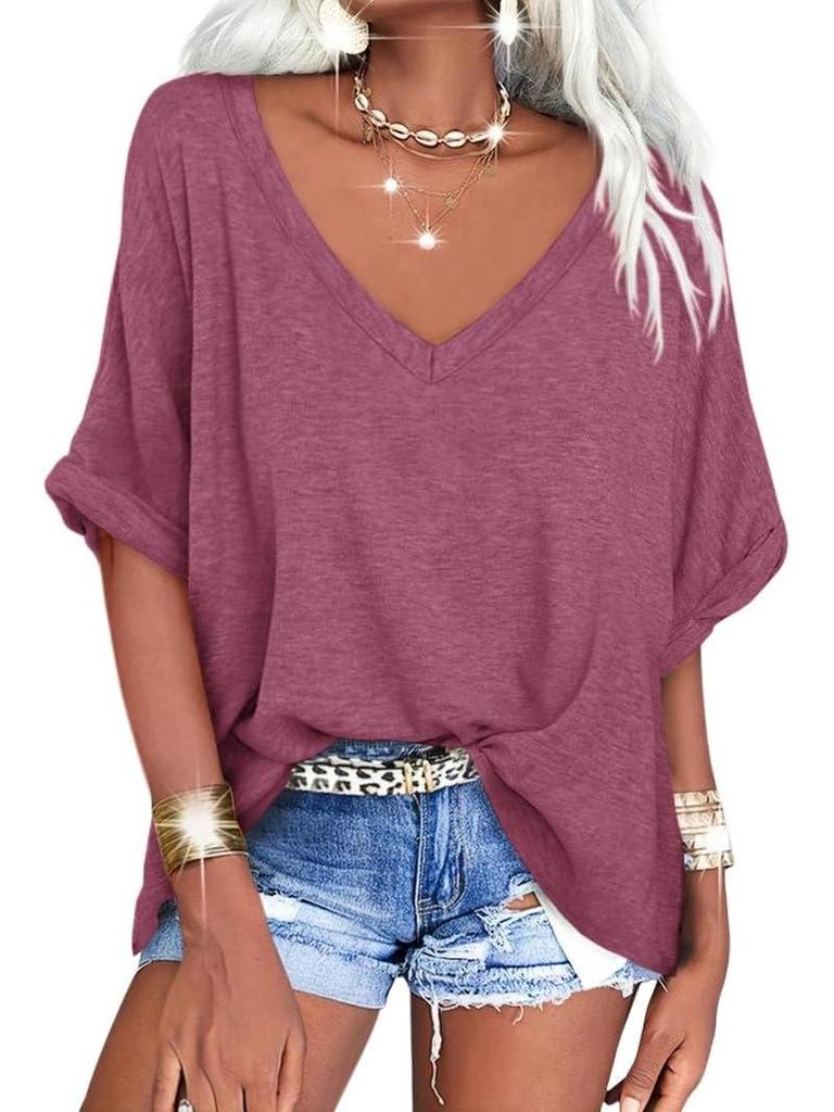 2024 European & American Women's Plus Size Casual Short-Sleeve Loose T-Shirt
