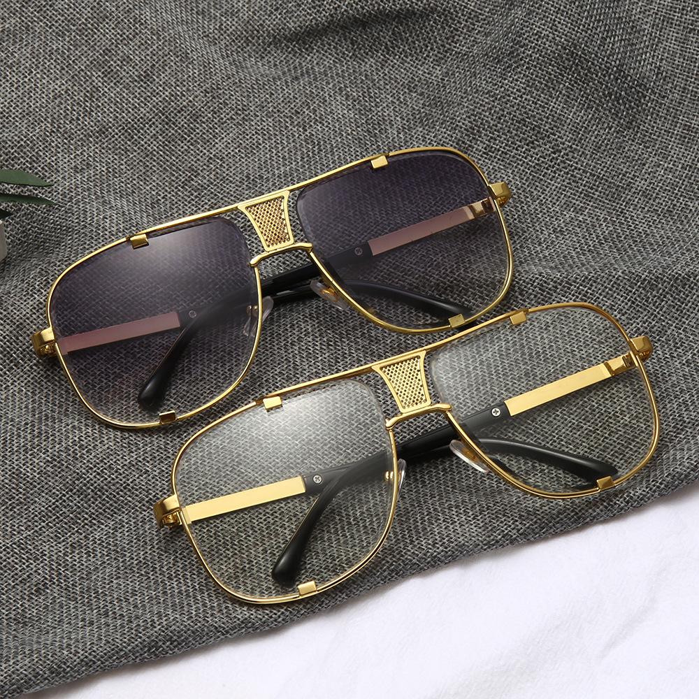 Mode Metall Gradienten quadratischen Rahmen Herren Sonnenbrillen fahren Sonnenbrillen Vintage Sonnenbrille