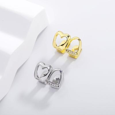 Hohl herzförmiger Zirkon Grillz: Hip Hop Street Style Glattes Zweiteiliges Accessoire