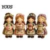 Small World Patchwork Girl DIY Kit, 3D Doll Sewing Craft Set with Pre-Cut Fabric Art Thread Needles, Cute Kit for Home Decor Handmade Gift