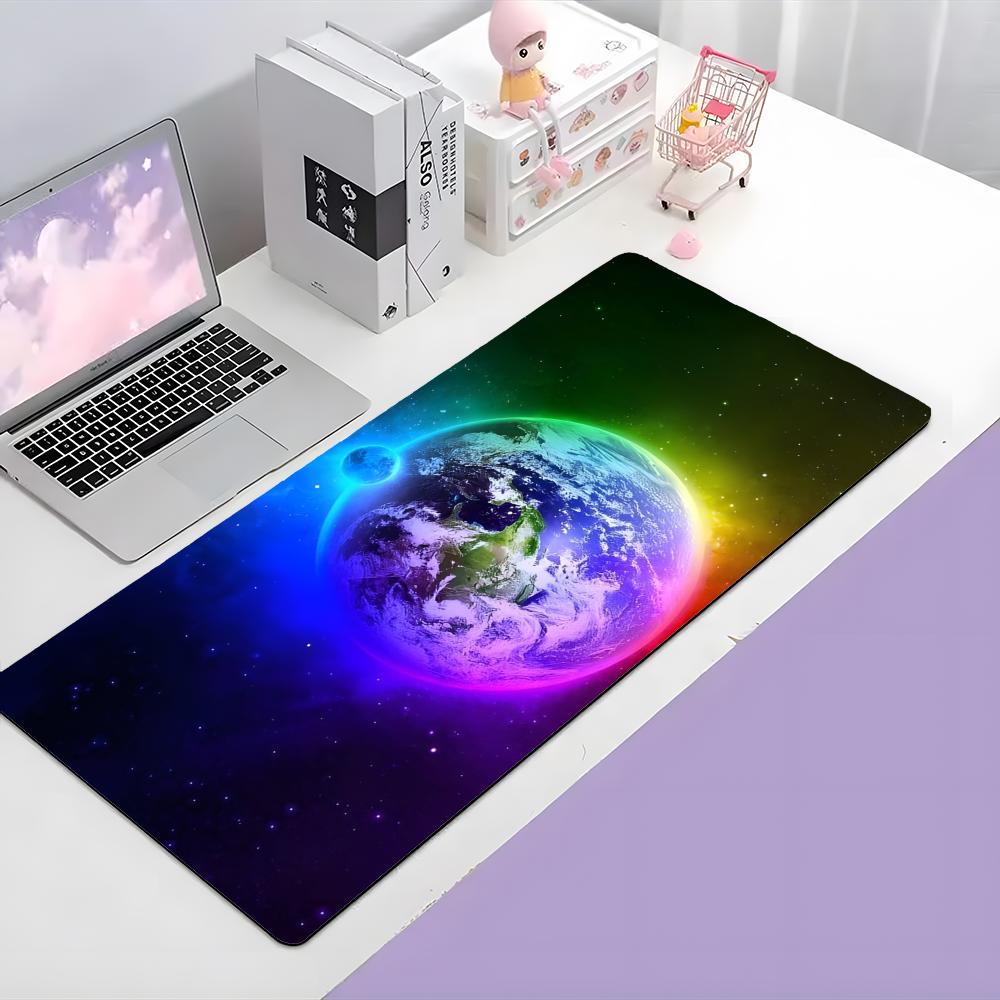 Earth Beautiful Natural Planet Art Mouse Pad Large Gaming Mousepad With Thick Stitched Edge NonSlip Desk Mat