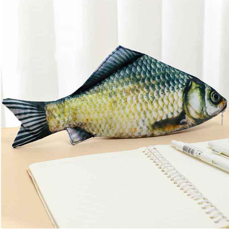 Creatieve Gesimuleerde Gezouten Vis Etui Grote Capaciteit Potloden Etui Leuke Potloodtas Grappige Terug Naar School Accessoires Cadeau