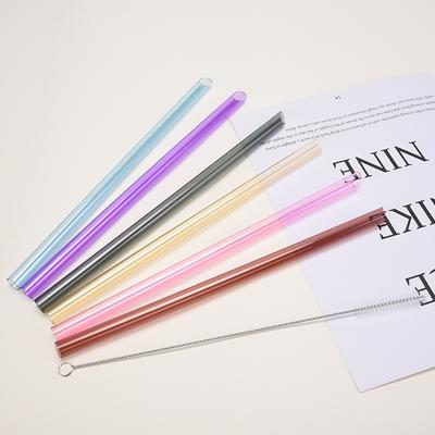 1.2Cm Tritan Color Straw Set Milk Tea Beverage Reused Water Cup Straw Multi-Color Optional