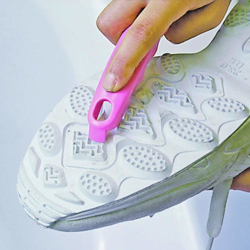 Azuma TK Shoe Brush Original 2-Color Set, 22cm Long, Pink and Blue, Angled Bristles for Deep Cleaning