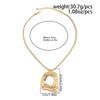 SHIXIN 4 Styles Trend Square Flower Conch Pendant Necklace for Women Simple Woven Rope Chain Necklace Clavicle Chain New Jewelry