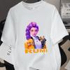Kpop Korean Wave Witch Hunt Printed T-shirt Round Neck Short Sleeve EMA