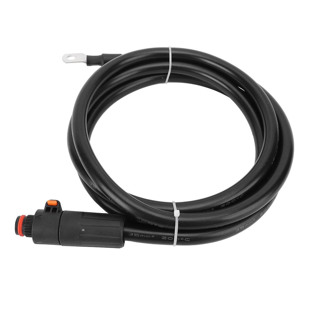 Battery Cable 35mm2 Black Straight Plug and SC35-8 Terminal Battery Power Inverter Cable 1.5m