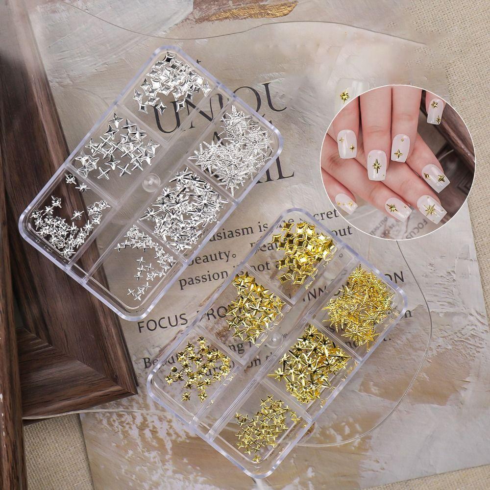 3D Nail Art Rhinestones Sparkle Colorful 3mm Mini Star Nail Charms Gems Pointed Bottom Glossy Glitter Shiny Zircon Rhinestones