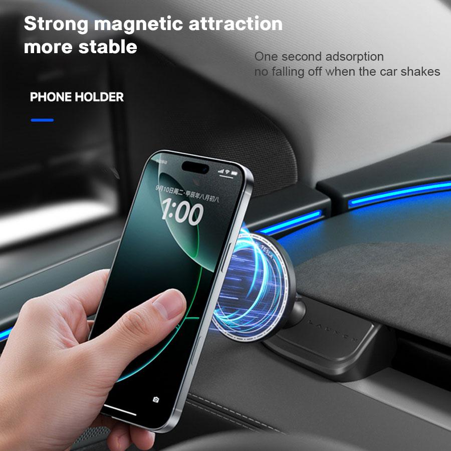 Mobile Phone Holder For Tesla Model 3 Y Highland Juniper Stronger Magnetic 360°Rotatable Car Support Base Holder Accessories