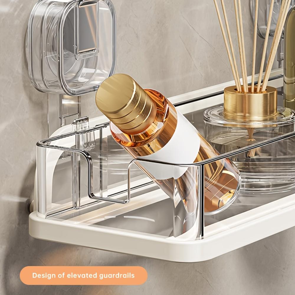 1PC Kitchen Non-punching Suction Cup Rack Wall-mounted Seasoning Rack Home Pot Cover Knife Holder Wall Storage Rack