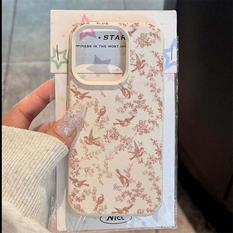 Floral Pattern Elegan Phone Case For IPhone 17 15 13 14 12 16 11 Pro ProMax Plus 17Air Luxury Soft Shockproof Cover Case