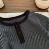 Kids' 2025 Korean-Style Striped Long-Sleeve T-shirt - Boys & Girls, Autumn Collection C0209