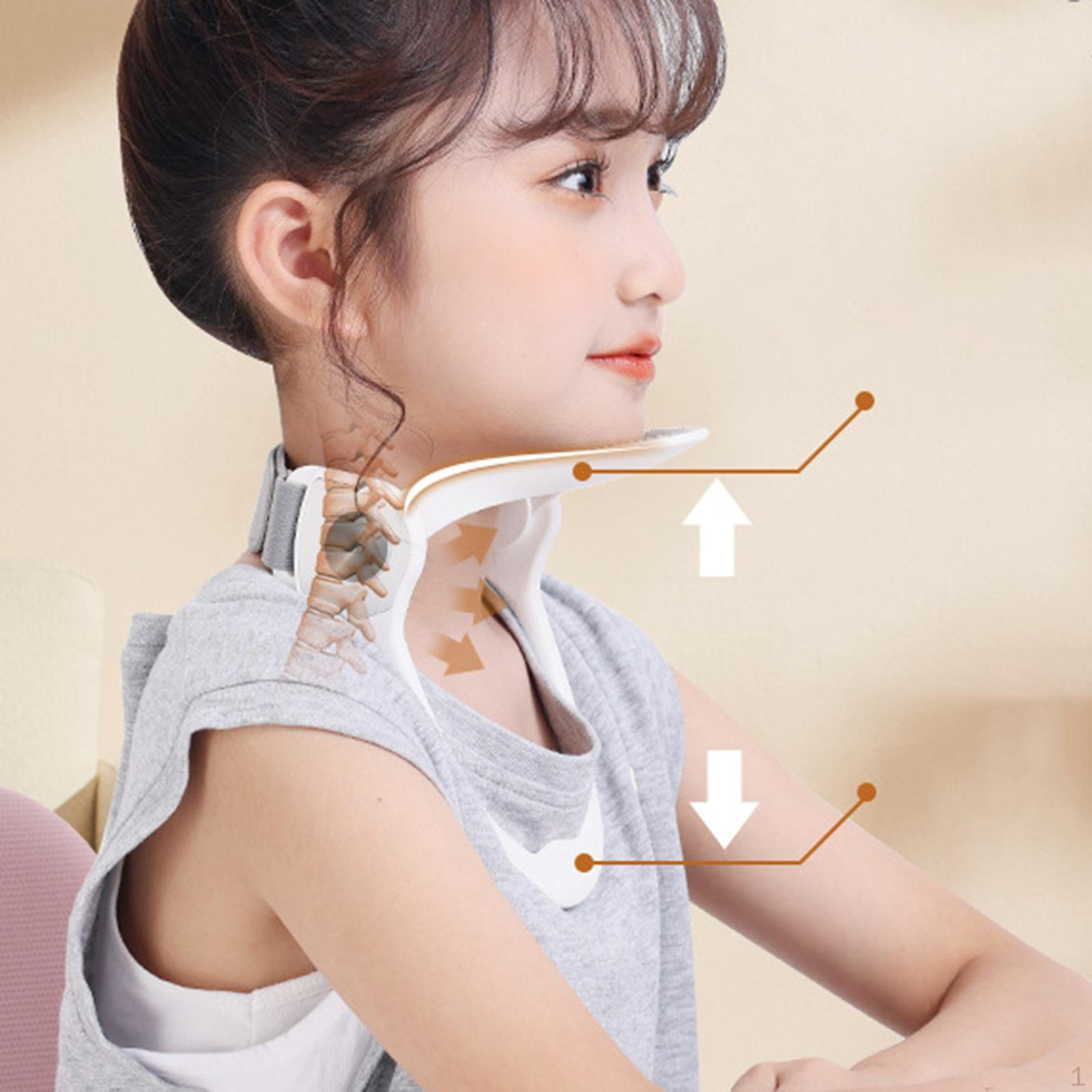 

Kids Neck Brace Ergonomic Tilt Corrector for Travel Classroom Home белый