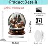 1PC Santa Claus Tabletop Decoration With Base 2D Acrylic Christmas Ornaments 2026 Xmas Navidad Party Supplies