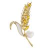 Japanese and Korean Pearl Wheat Ear Brooch, Women's Design Sense, Elegant Brooch Accessory, Exquisite Suit, Suit Corsage