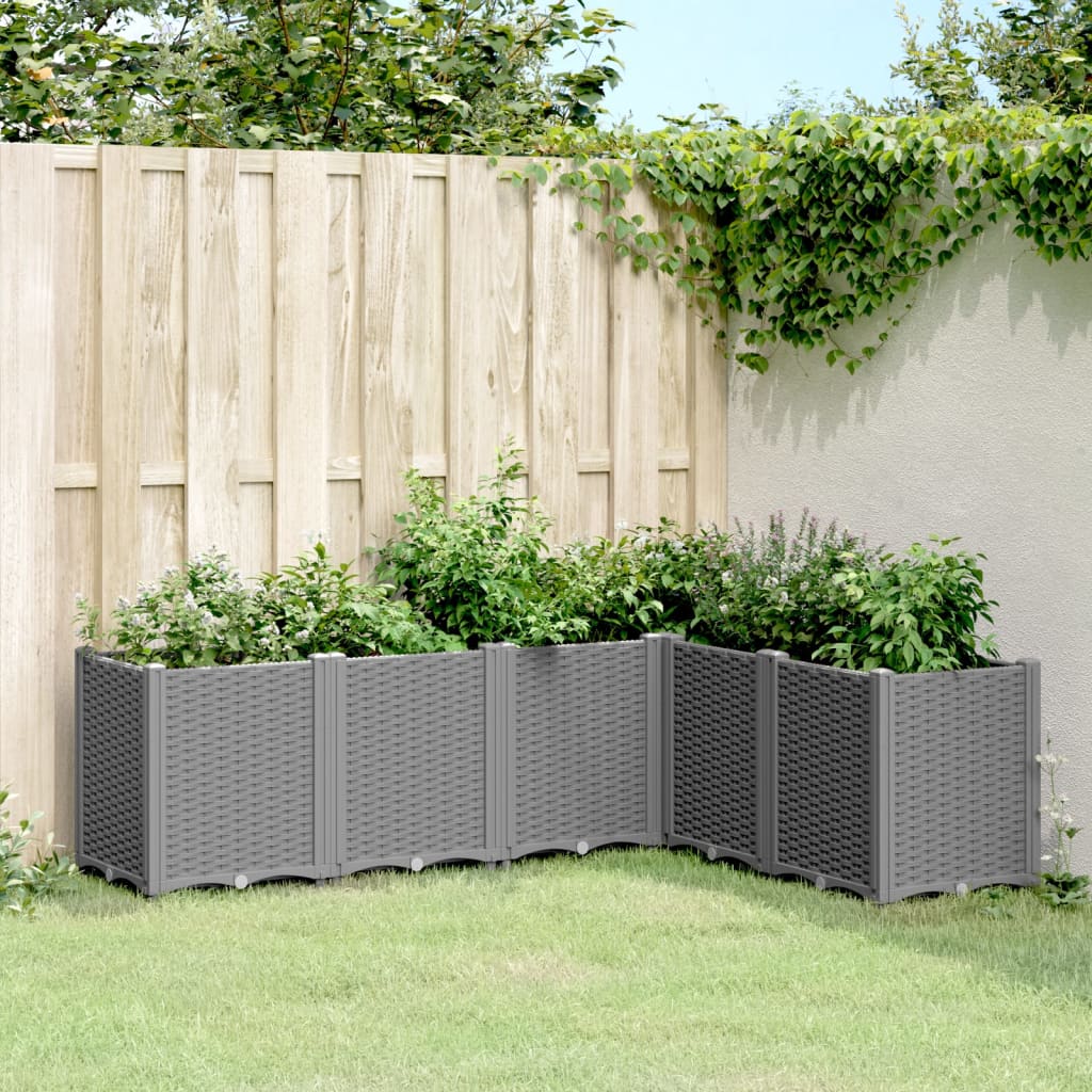 Plant Pot Light Grey 160x120x53 cm PP