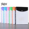 Flip-top Document Folder 3Pcs 11 Hole A4 File with Snap Button, Colorful Organizer, Department Horizontal & Vertical Transparent Label Slot,