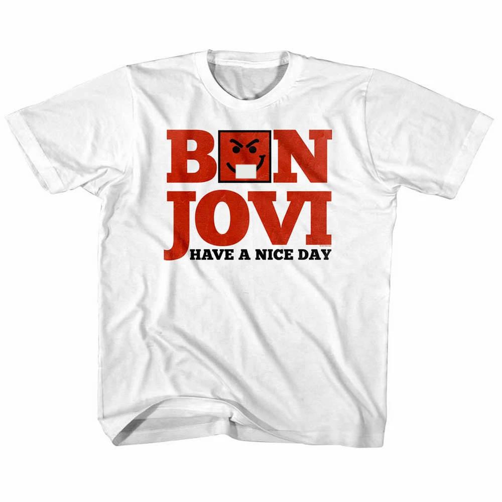 Bon Jovi Have a Nice Day White Cotton T Shirt Unisex T-Shirt XXXXL