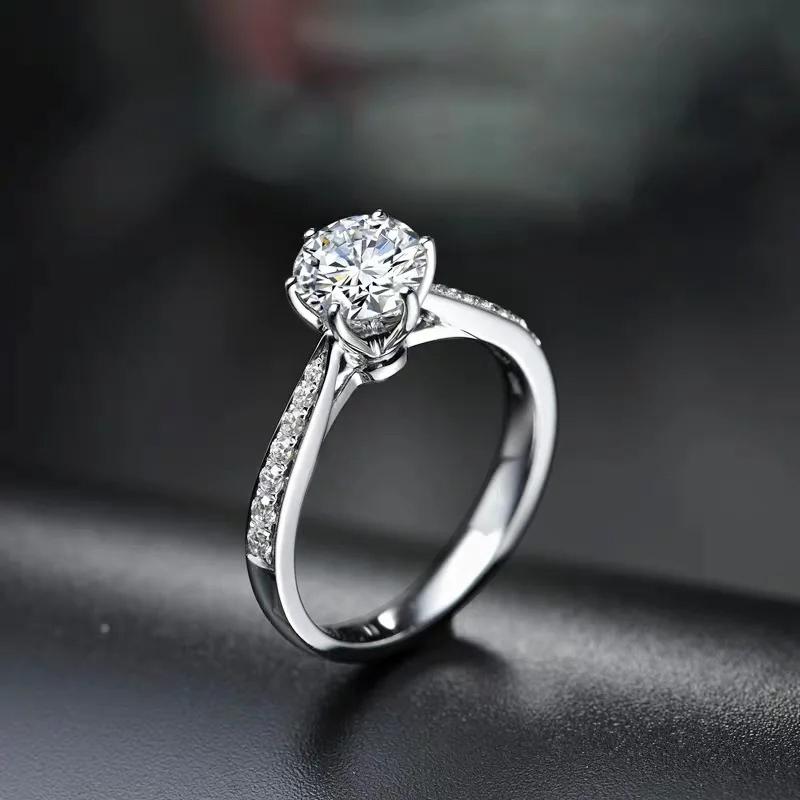 925 silver Luxury crystal diamond rings for woman Fashion Party Wedding Accessories Jewelry Christmas Gifts