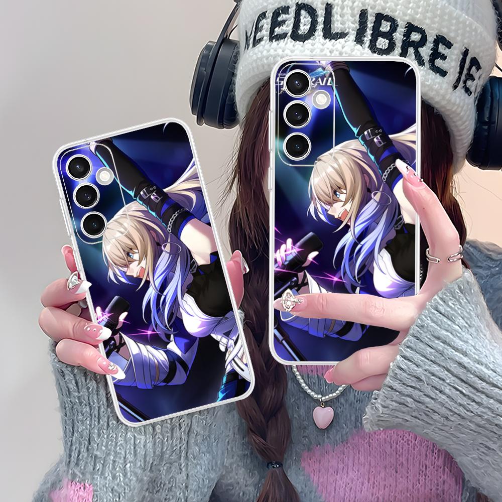 HSR Serval Clear Mobile Phone Case for Samsung Galaxy S25 S24 S23 S22 S21Plus FE Ultra Colorful Cover