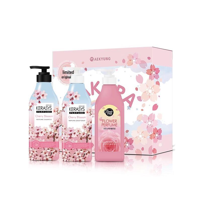 AEKYUNG KeraSys Cherry Blossom & Rose Hydrating Care Set
