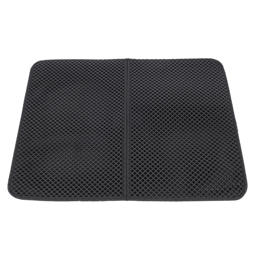 Cat Litter Mat Double Layer Scatter Control EVA Kitty Litter Mat Washable Litter Trapping Mat for Litter Box