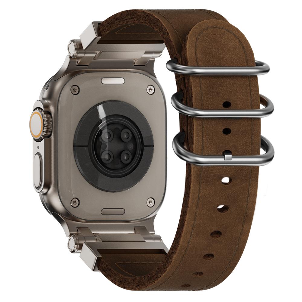 

Luxury Leather Strap for Apple Watch Ultra 2 49mm Horsehide Band Iwatch Series 10 7 8 9 6 5 4 SE 45mm 44mm 46mm Correa Bracelet for Ultra 2 49mm