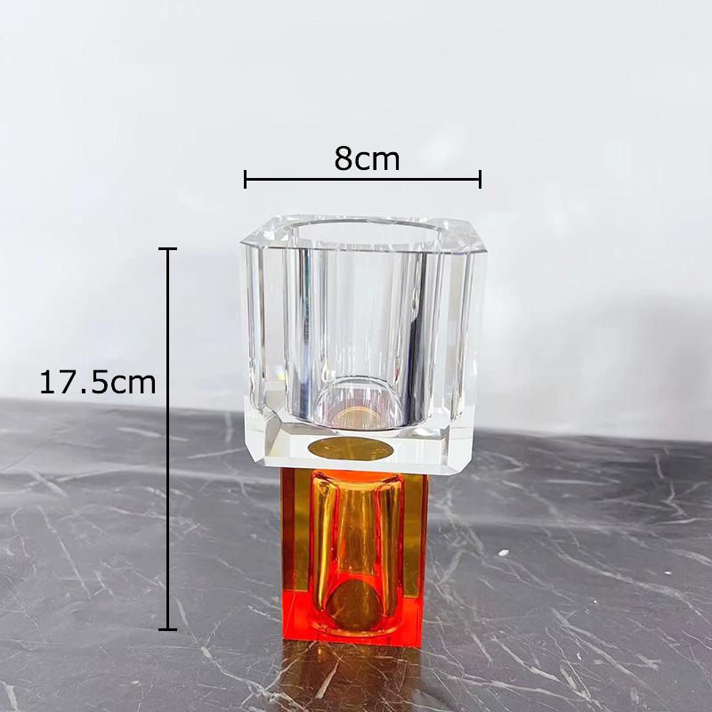 

Minimalist Geometric Square Glass Vase Table Decoration Artificial Flowers Decorative Flower Arrangement Modern Floral Vases