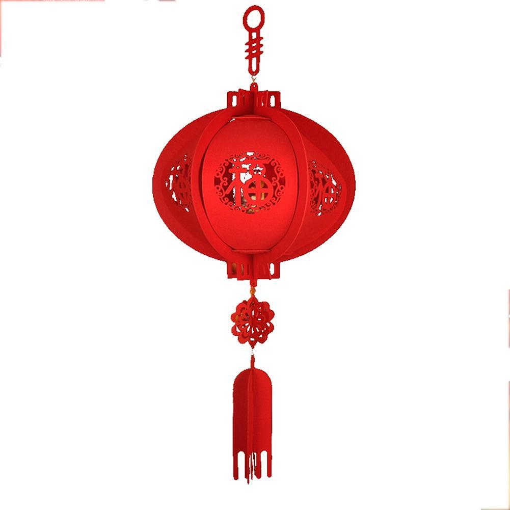 2026 Chinese Lantern Red Lucky Hanging Pendant Spring Festival Garden Home Decoration Non-woven Fabric New Year Lantern