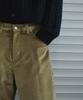 GLW Velvet Corduroy Curved Pants Beige