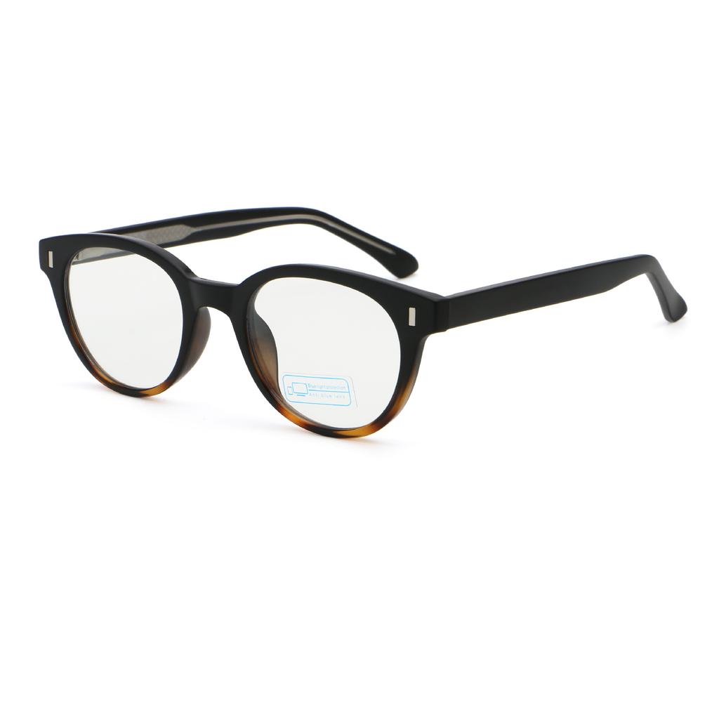 New retro niche round frame flat glasses plain face female versatile pin anti-blue light technical male glasses frame