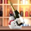 New Arrival! Innovative Nordic Christmas Snowman And Bear Resin Wine Rack Decoration For Wine Cabinet Resin)