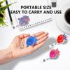 5Pcs Heart-shaped Acrylic Badge Reel Secure Nurse Badge Holder Clips Convenient Easy Pull Button Cord for Doctor Student