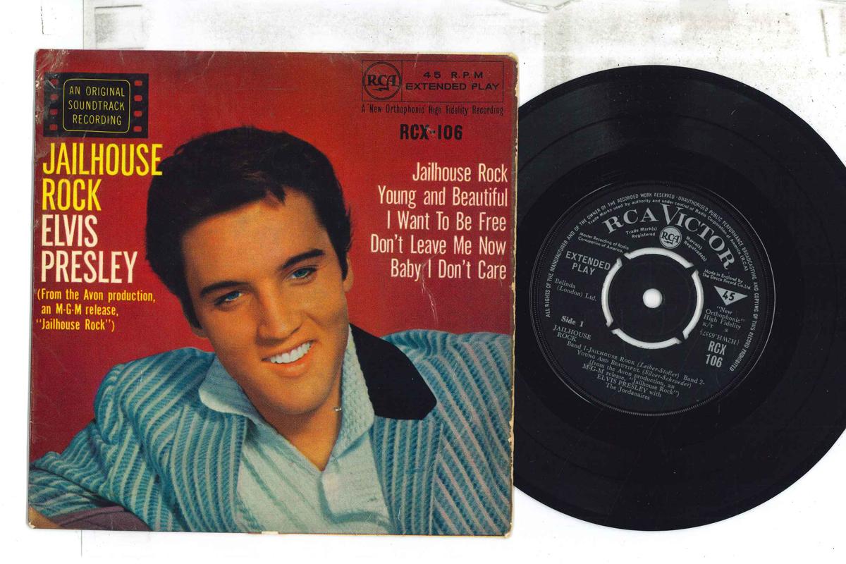 

7-дюймовая пластинка ELVIS PRESLEY - Jailhouse Rock RCX106 RCA 1958 UK Rock б/у