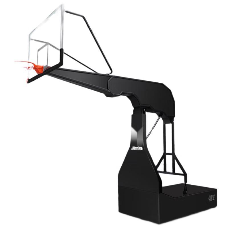 JEEANLEAN Adult Outdoor Portable Manual Hydraulic Basketball Hoop