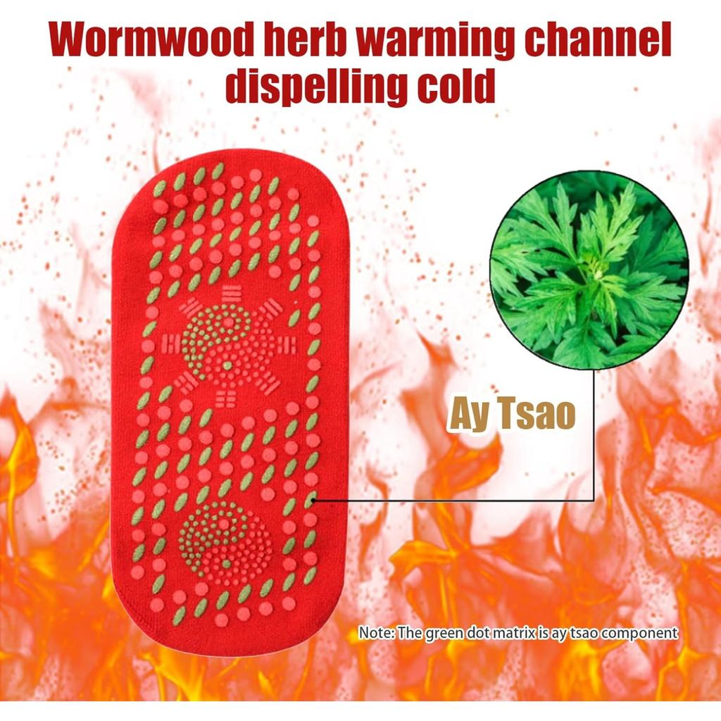 Self Heating Socks 6 Pairs Unisex Cotton Thermal Washable Wormwood Heated Socks Free Size for Winter Autumn