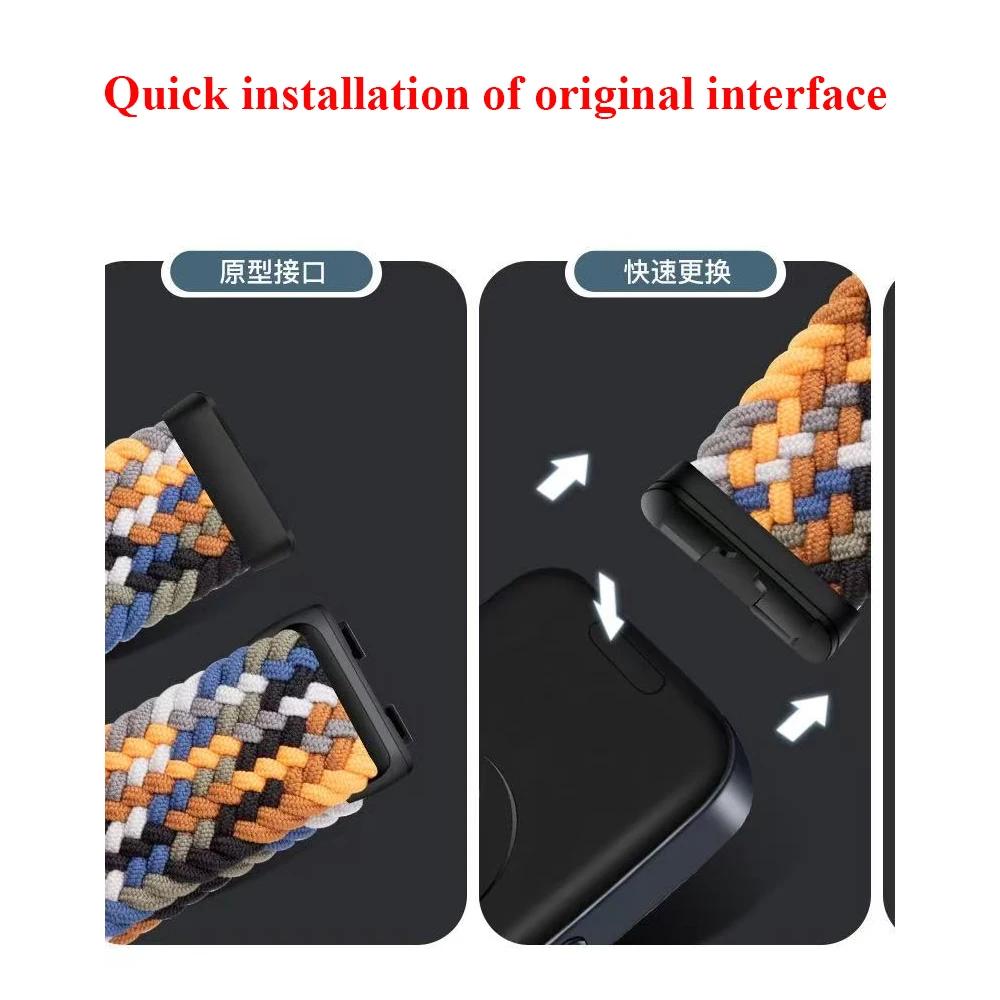 Nylon Strap For Huawei Band 10 9 8 Braided comfortable Magnetic Buckle Adjustable watchband Huanwei Band 10/9/8 Accessories Belt