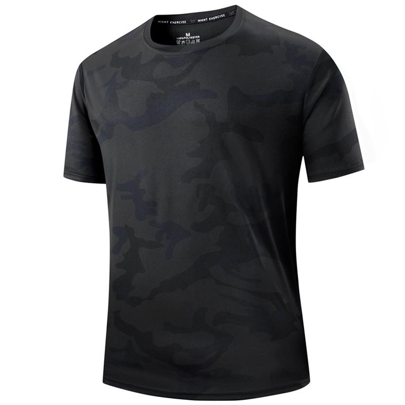 Sports T-shirt Men's Summer Loose Breathable Casual Ice Silk Short Sleeved Running Fitness Thin Half Sleeved T-shirt