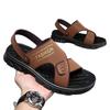 Herren Sommer Mode Rutschfeste Ledersandalen - Vielseitige Weiche Sohle Strand-Slipper
