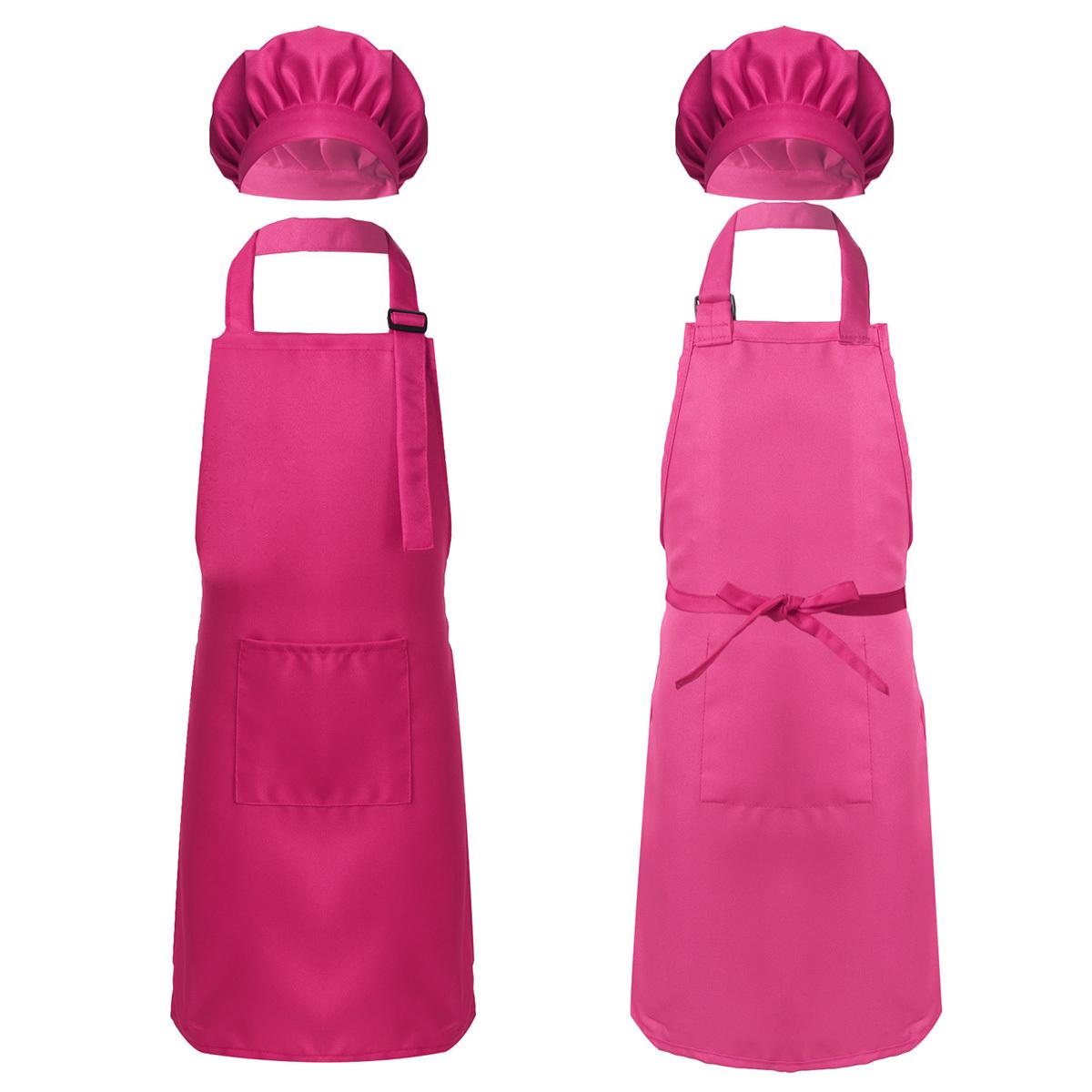 

Унісекс Діти Хлопчики Дівчата Фартух Шеф-кухар Набір капелюхів Кухня Кулінарія Випічка Навчальний одяг Модні кухонні аксесуари 4-8 Years рожевий червоний колір