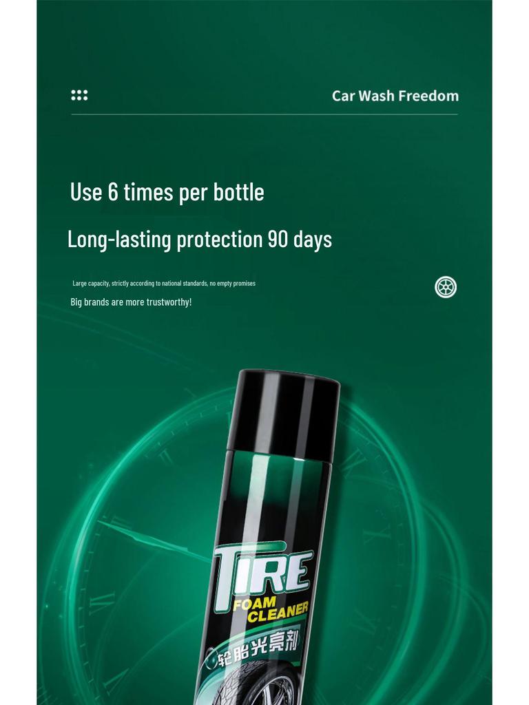 Car Tire Wax & Brightener: Foam Cleaner & Waterproof Maintenance for Anti-Aging