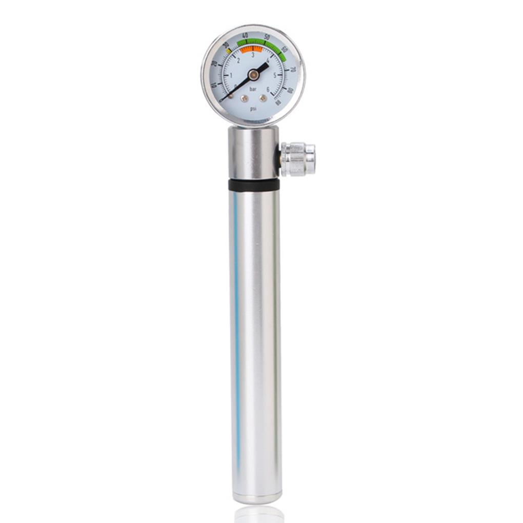 Tire Inflator Bike Pump Inflating Tools Gauge Aluminum Alloy Space Saving Compact Size Cycling Supplies Mini Pumps