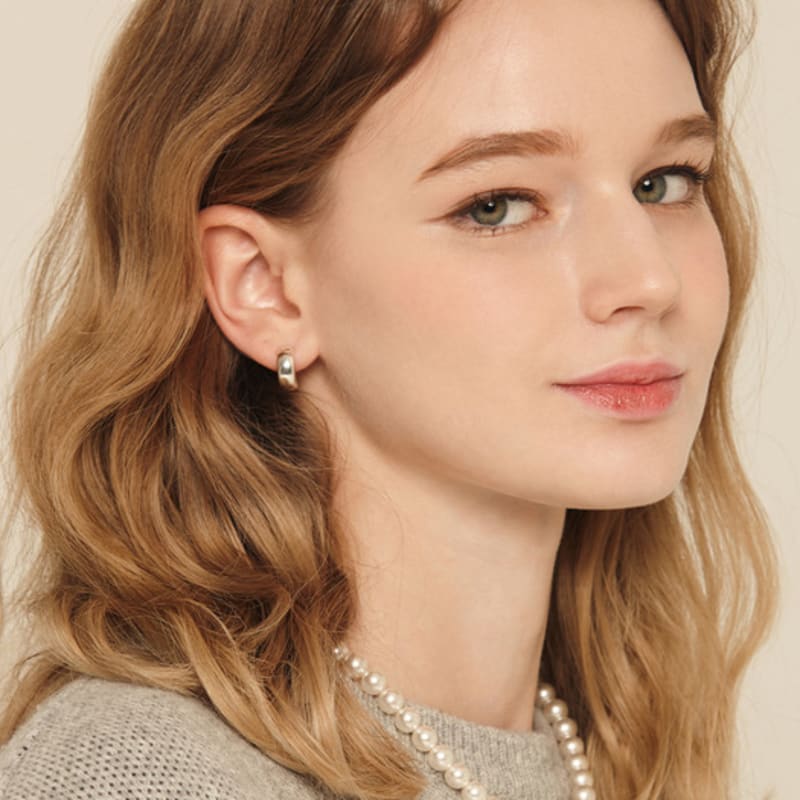 murmur [925silver]Chic metal hoop earring