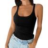 Summer Tank Tops For Women Sexy Scoop Neck Sleeveless Basic Casual Workout Tank Tops