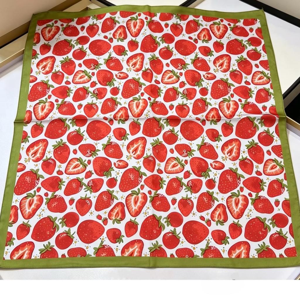 Fresh oil painting style printing silk scarf simulation silk square scarf shawl versatile neck small square scarf headscarf scarf scarf
