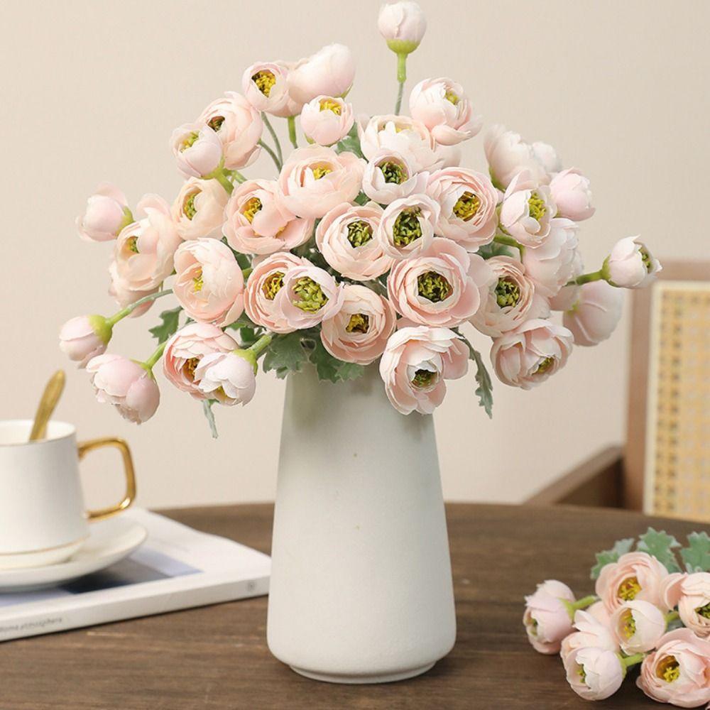 Multicolor Simulation Camellia Flower 15 Heads Faux Flower  Wedding Ornament