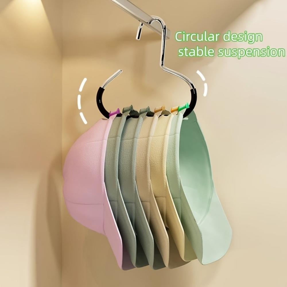 Hat Hanger Organizer for Closet, Heavy Duty Cap Hook Rack for Hats Caps, Ties Scarves & Bags, Ideal for Storage Accessories