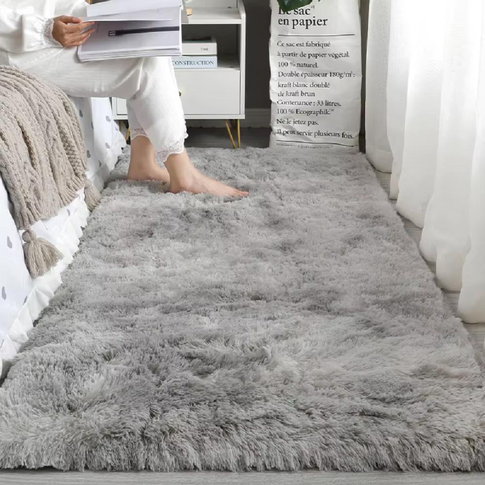 Velvet Area Rug, Living Room, Bedroom, Bedside Runner, Bay Window Rug, Floor Mat, Soft And Fluffy, Home Decor.